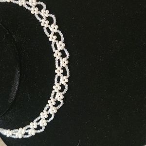 Floral ivory handmade necklace